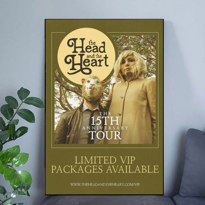 The Head and the Heart 15th Anniversary Tour 2026 Concert Poster Size 24''x36''