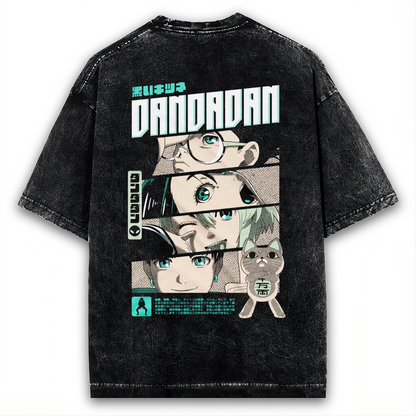DANDADAN "CYAN EYES" 4-PANEL VINTAGE WASHED TEE