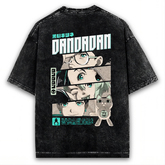 DANDADAN "CYAN EYES" 4-PANEL VINTAGE WASHED TEE
