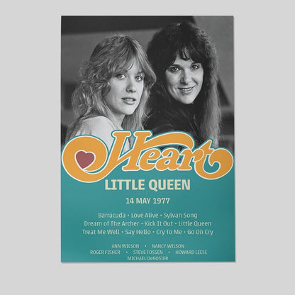 Music Poster- Heart The Band Tour Poster - Vintage Style - Size 24x36