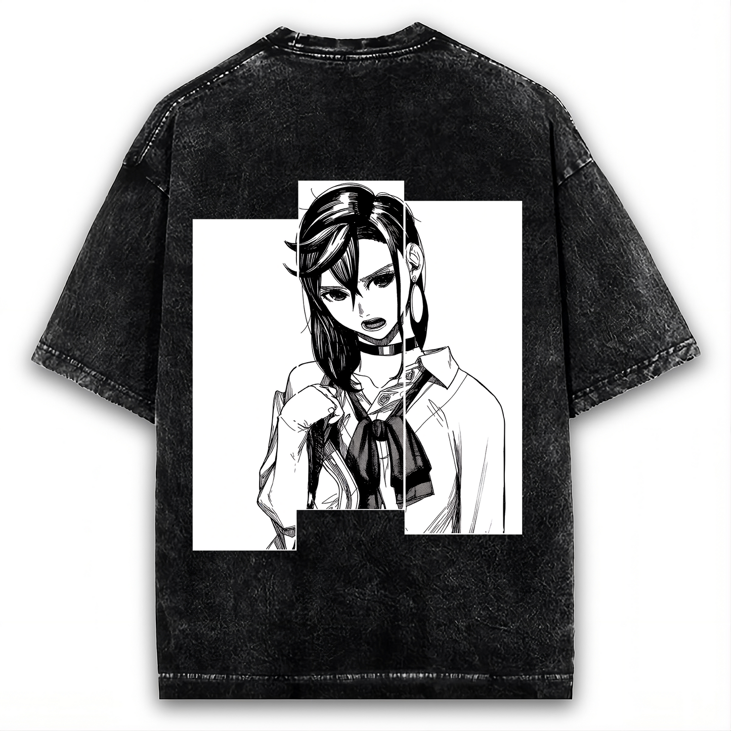 DANDADAN AIRA SHIRATORI "BLACK & WHITE" VINTAGE WASHED TEE