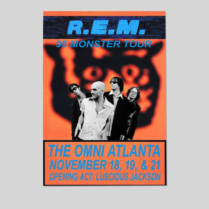GENERIC R.E.M. REPLICA MONSTER TOUR 1995 CONCERT POSTER Size 24''x36''