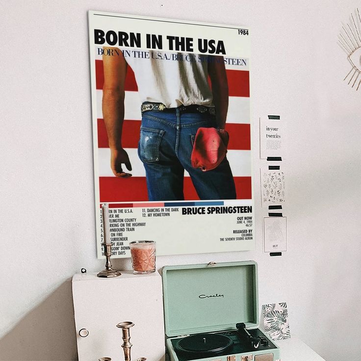 Bruce Springsteen Born In The U.S.A. Poster Canvas Poster Wall Decorative Art Painting Living Room Size 24''x36''
