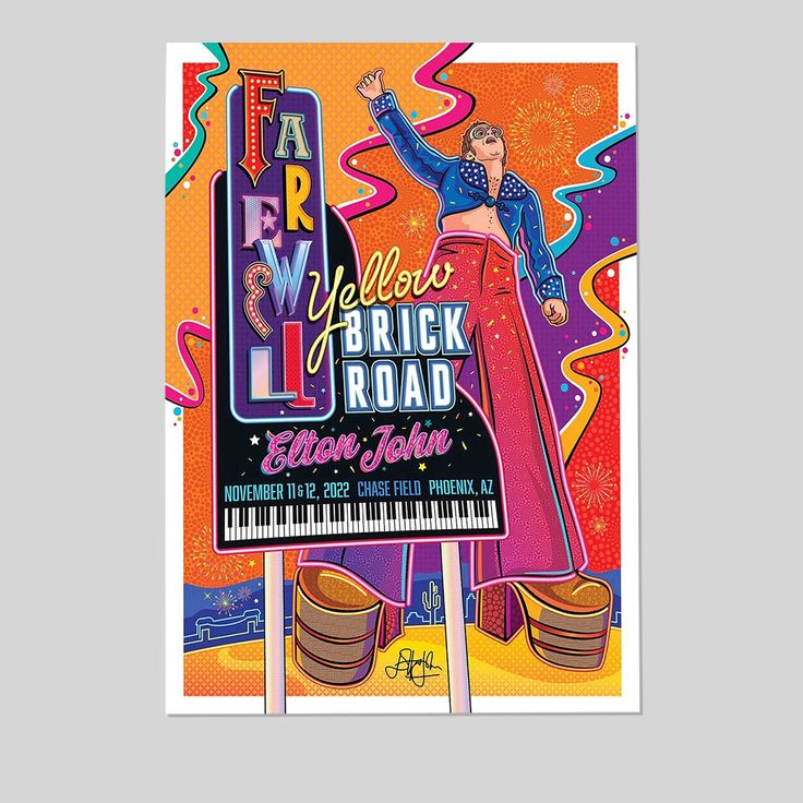Elton John in Phoenix, AZ on Nov 11-12, 2022 Tour Poster Size 24''x36''