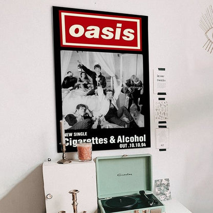 OASIS Cigarettes and Alcohol Promo Poster Print Size 24''x36''