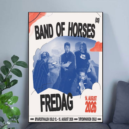 Band Of Horses Fredag 2026 Poster Size 24''x36''
