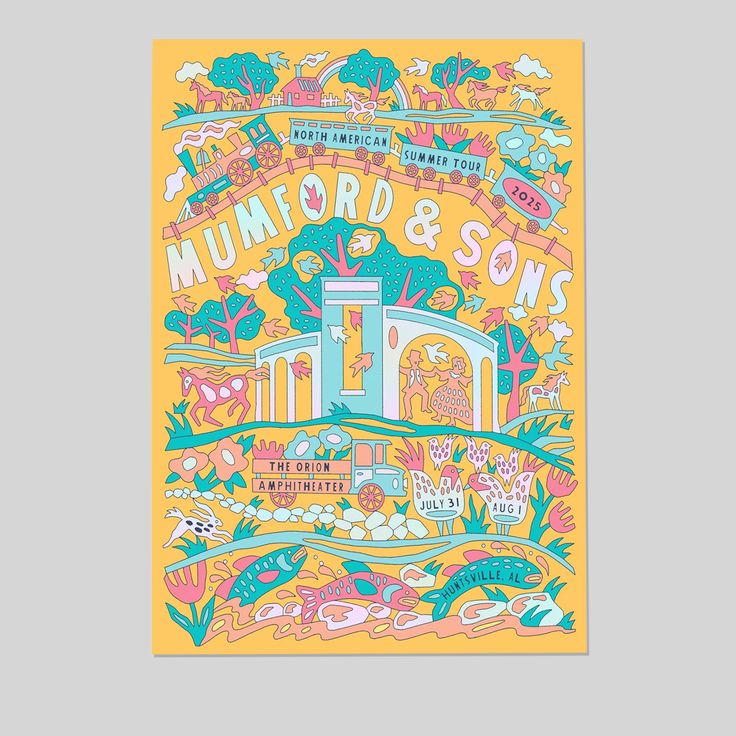 Mumford & Sons Tour Huntsville, AL 2025 Poster Size 24''x36''