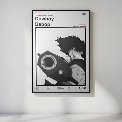 Cowboy Bebop Anime Poster: Minimalist Manga Art Print