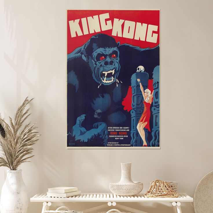 King Kong 1933 Movie Poster Retro Style - Size 24''x36''