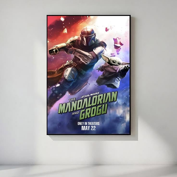 Star Wars: The Mandalorian & Grogu Poster Bundle, Cinematic Wall Art Set