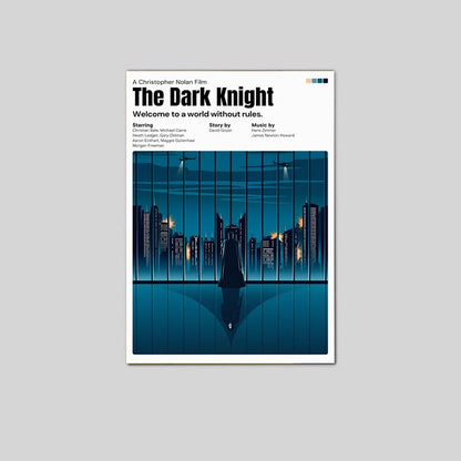 The Dark Knight Poster, Action Cinematic Wall Art