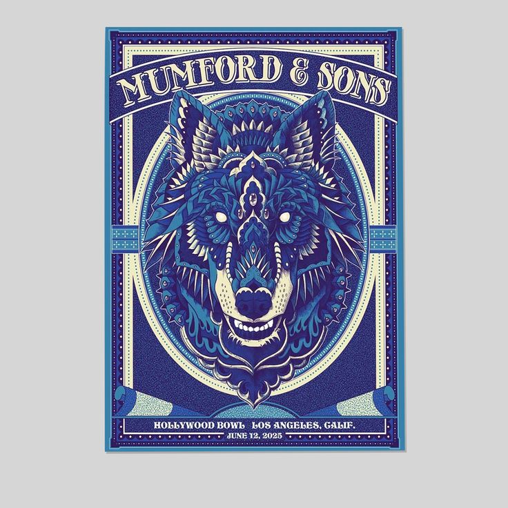 2025 Mumford & Sons Tour Los Angeles, CA Poster Size 24''x36''