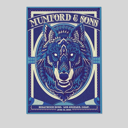 2025 Mumford & Sons Tour Los Angeles, CA Poster Size 24''x36''