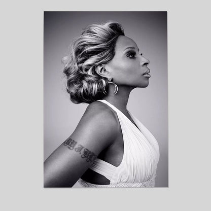 Mary J. Blige Music Songwriter Musician Rapper Wall Home Decor Size 24''x36''