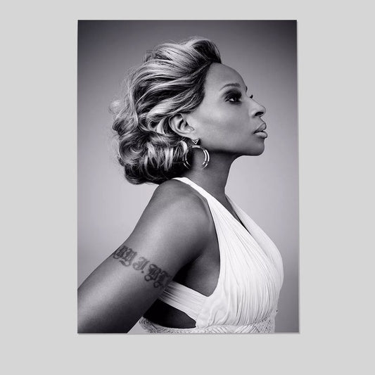 Mary J. Blige Music Songwriter Musician Rapper Wall Home Decor Size 24''x36''