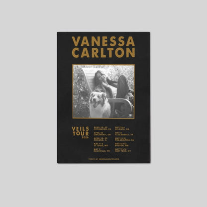 𝐕𝐚𝐧𝐞𝐬𝐬𝐚 𝐂𝐚𝐫𝐥𝐭𝐨𝐧 Veils Tour 2026 USA Size 24''x36''