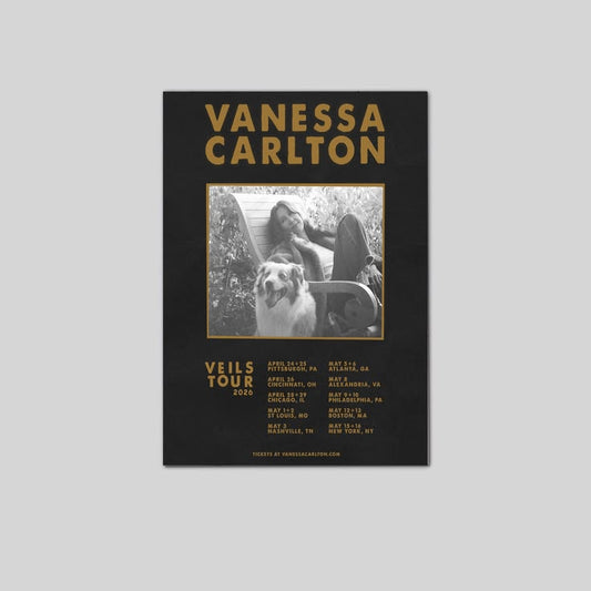 𝐕𝐚𝐧𝐞𝐬𝐬𝐚 𝐂𝐚𝐫𝐥𝐭𝐨𝐧 Veils Tour 2026 USA Size 24''x36''
