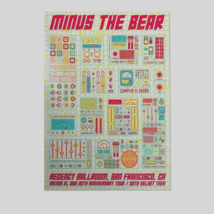 Minus The Bear Oct 7 2025 Regency Ballroom San Francisco Poster Home Decor Size 24''x36''