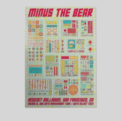 Minus The Bear Oct 7 2025 Regency Ballroom San Francisco Poster Home Decor Size 24''x36''