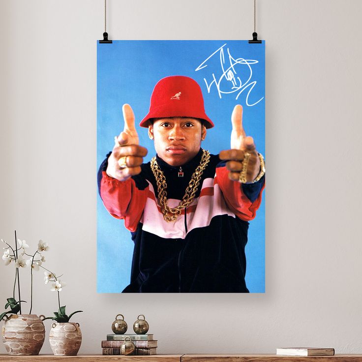 Music Poster - LL Cool J Rapper Retro Style - Size 24x36