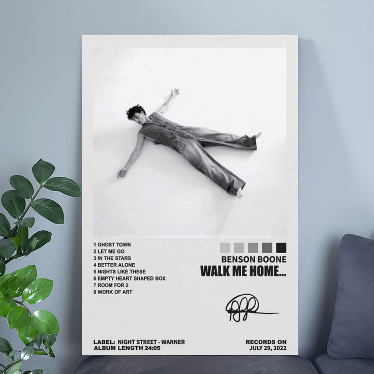 Benson Poster Boone Music Poster Walk Me Home Album Cover Posters for Room Size 24''x36''