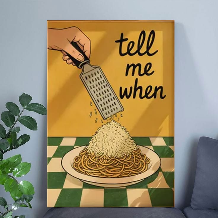 Kitchen Decor- Cheesy Pasta Lovers Art Poster Full Size 24''x36''