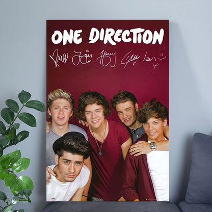 One Di.rec.tion Poster Print Maroon Harry Styles Zayn Malik Niall Horan Louis Liam Size 24''x36''