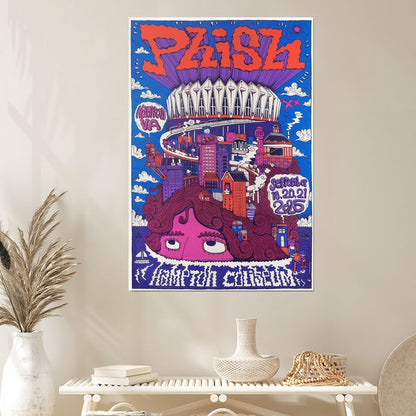 Phish Hampton VA September 19 20 21 2025 Concert Tour Poster Size 24''x36''