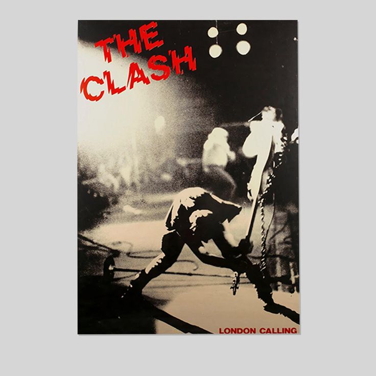 Music Poster - The Clash London Calling Poster - Vintage Style - Size 24x36