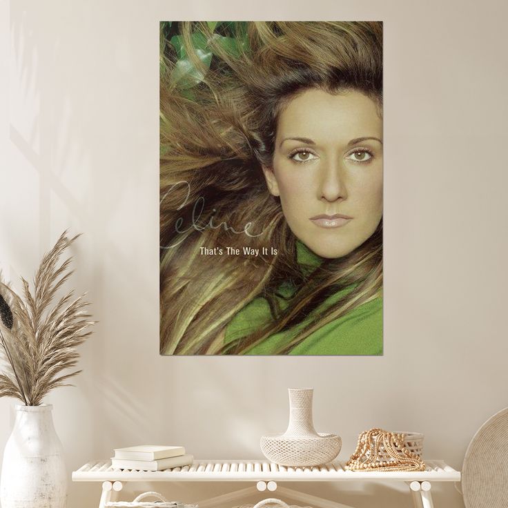 Music Poster - Celine Dion 90s Retro Style - Size 24x36