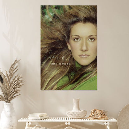 Music Poster - Celine Dion 90s Retro Style - Size 24x36