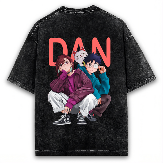 DANDADAN "MAIN TRIO" SITTING POSE VINTAGE WASHED TEE