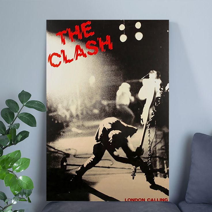 Music Poster - The Clash London Calling Poster - Vintage Style - Size 24x36