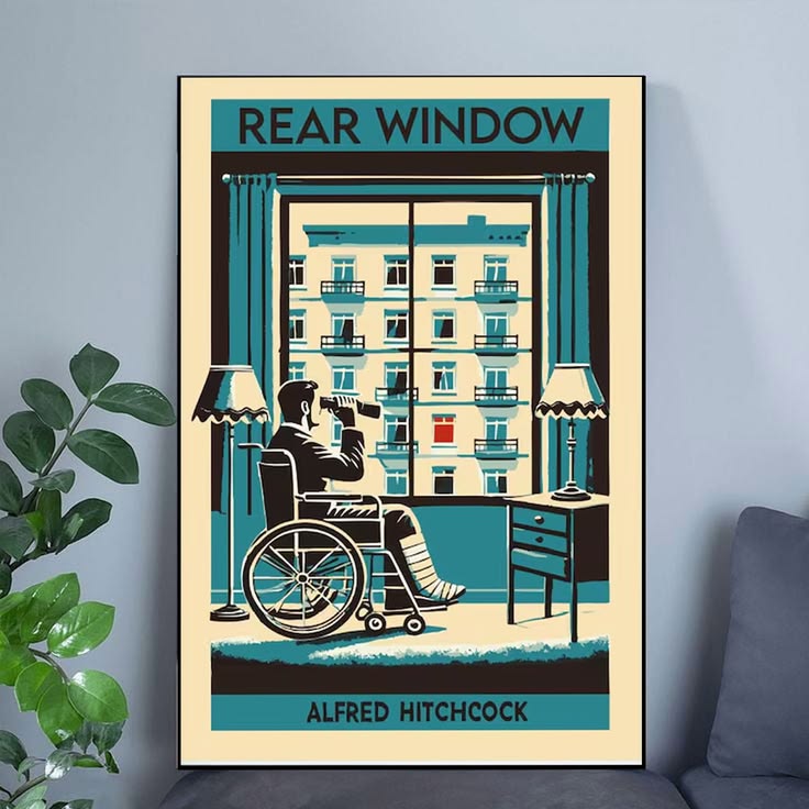 Rear Window Poster: Alfred Hitchcock Poster Full Size 24''x36''