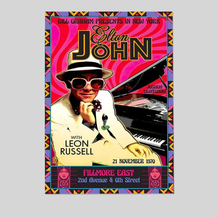 Elton John Poster New Numbered Artist Edition 100 copies Signed David Byrd COA Size 24''x36''