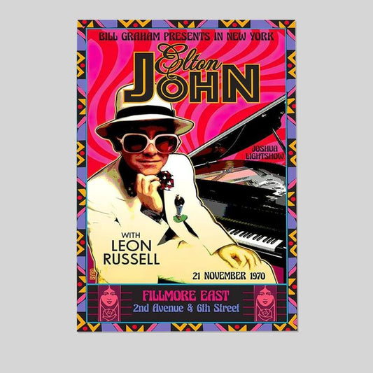 Elton John Poster New Numbered Artist Edition 100 copies Signed David Byrd COA Size 24''x36''