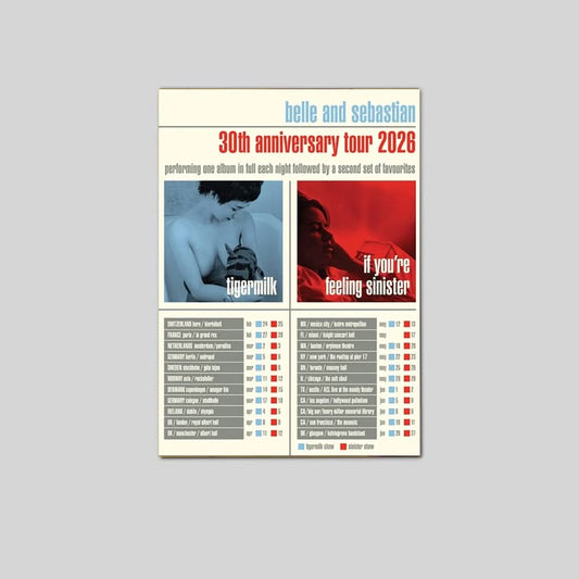 Belle And Sebastian 30th Anniversary Tour 2026 Concert Poster Size 24''x36''