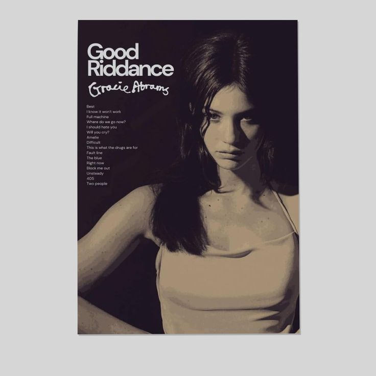 Gracie Abrams Good Riddance Album Poster Poster Canvas 90s Wall Art Room Aesthetic Posters Size 24''x36''