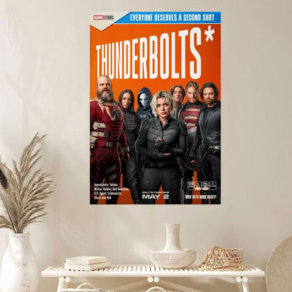 Thunderbolts Movie Poster Florence Pugh Marvel Sebastian Stan Size 24''x36''