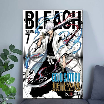 Gojo Satoru x Bleach Crossover Manga Style Art Poster Size 24''x36''