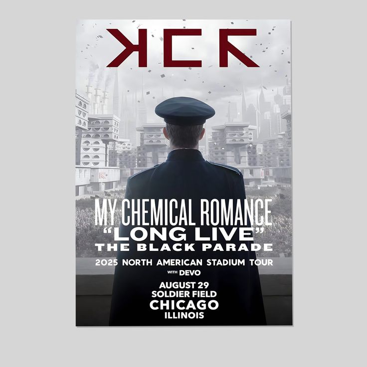 Music Poster- My Chemical Romance - The Black Parade Tour 2025 Poster - Vintage Style - Size 24x36