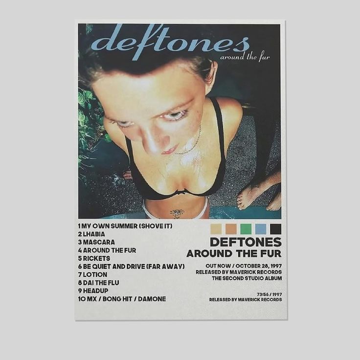 Deftones Around The Fur for Room Aesthetic Wall Art Poster Size 24''x36''