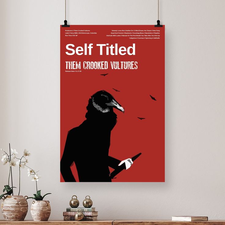 Them Crooked Vultures Poster - Self Titlted Album - Music Poster Foo Fighters Led Zepplin Size 24''x36''