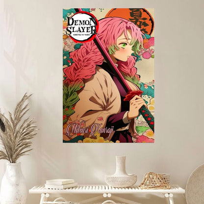 Mitsuri Kanroji Pink Aesthetic Demon Slayer High Quality Poster Size 24''x36''