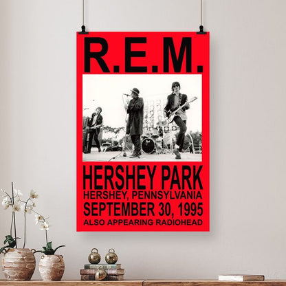 R.E.M. REPLICA HERSHEY PARK 1995 CONCERT POSTER Size 24''x36''