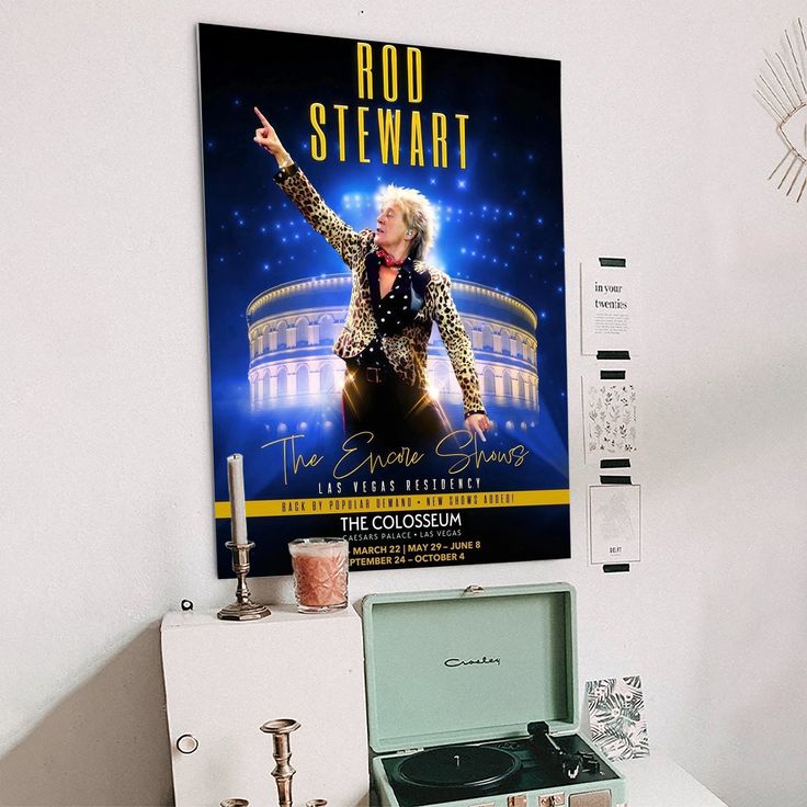Rod Stewart The Encore Shows 2025 Tour Poster Rock Legend Star Print No Frame Size 24''x36''