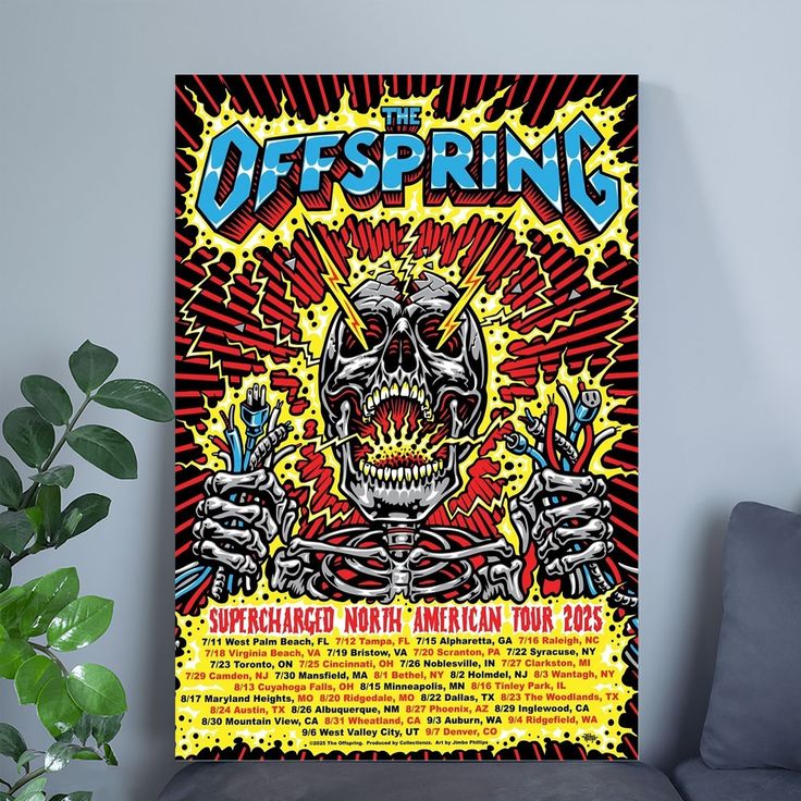 Music Poster- The Offspring Tour 2025 Poster Size 24''x36''