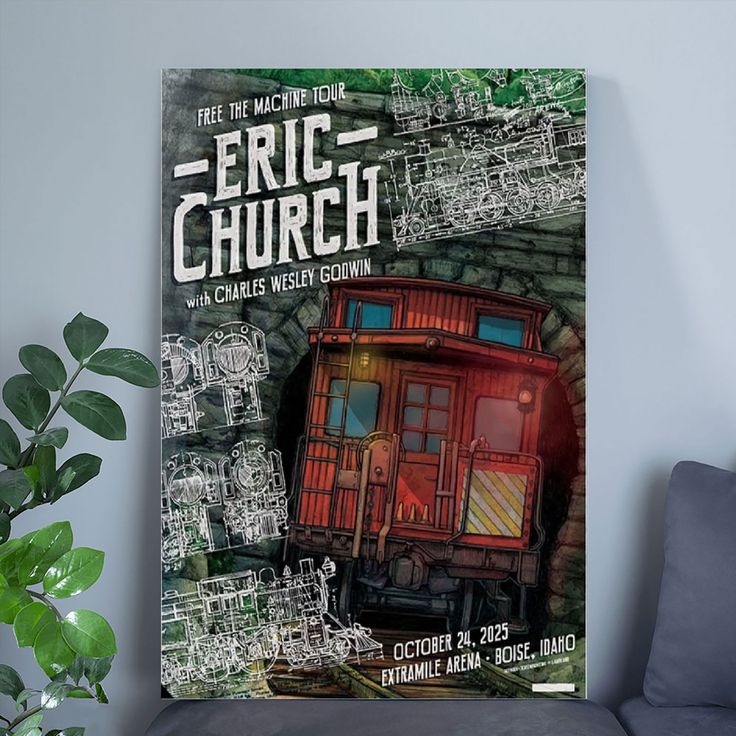 Eric Church October 2025 ExtraMile Arena Boise Idaho Poster Size 24''x36''