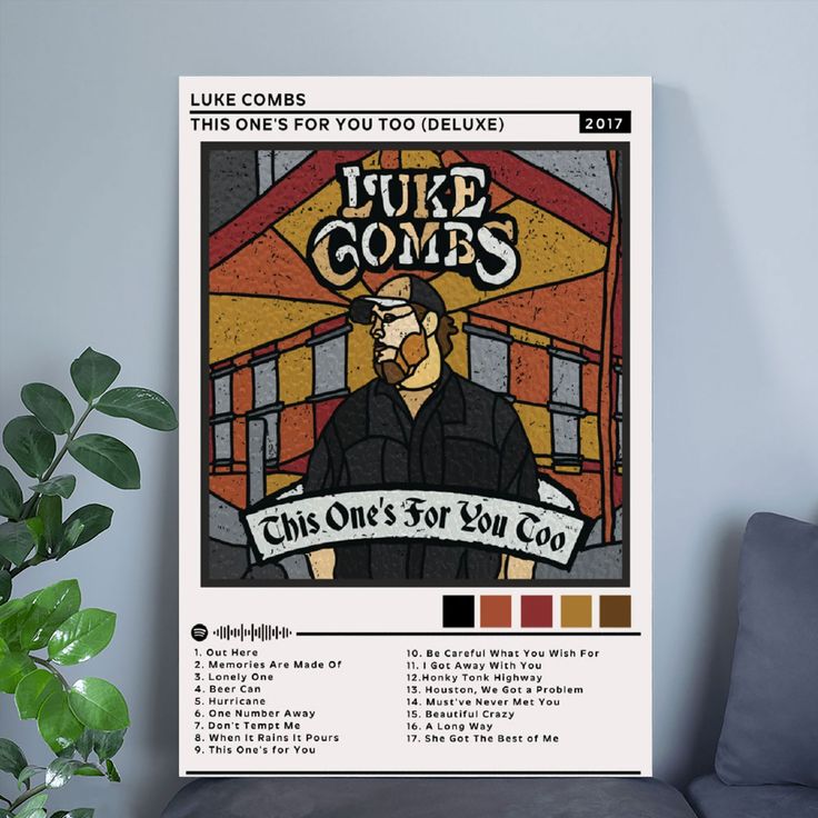 Luke Combs "This One's For You Too" (Deluxe) Album Poster Size 24''x36''