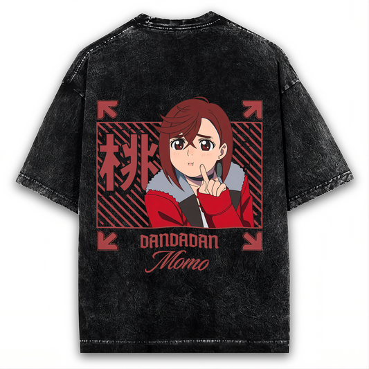 MOMO AYASE "POUTING FACE" DANDADAN VINTAGE WASHED TEE